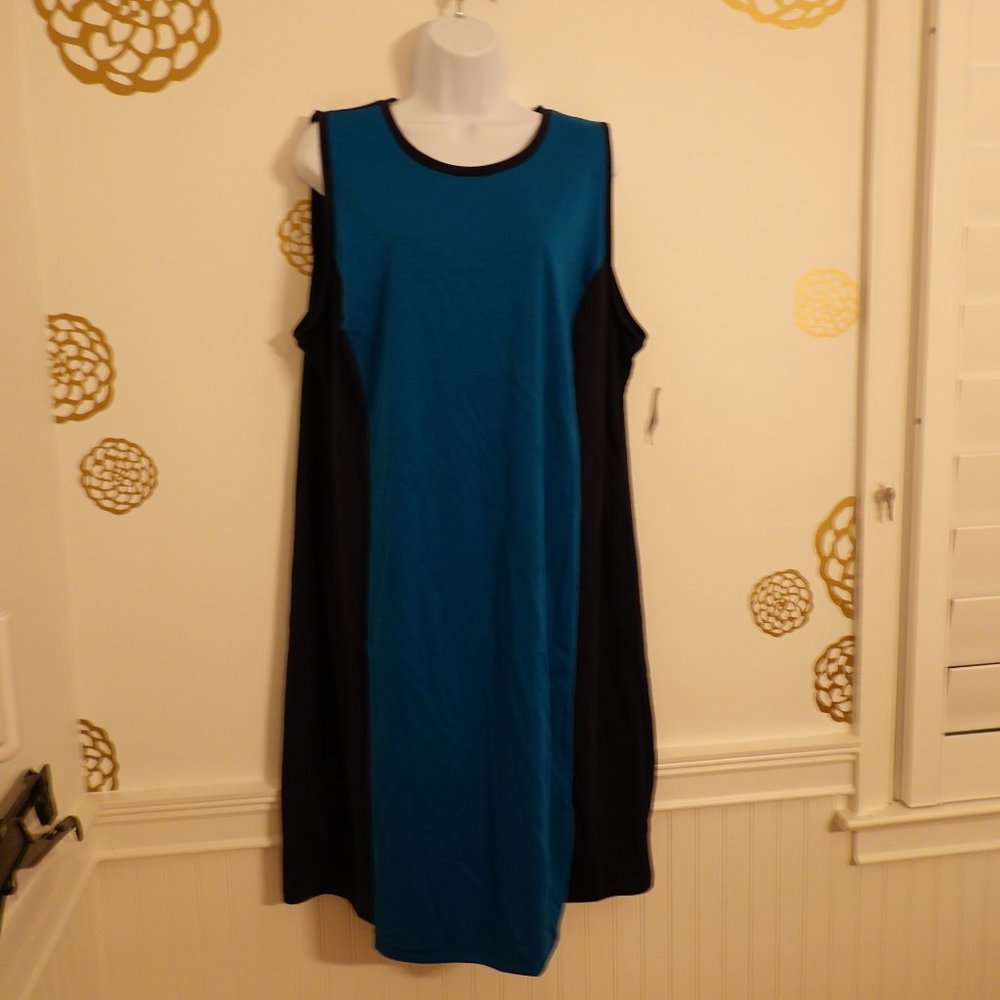 (NWT) Old Navy Colorblock Cotton Knit Sleeveless Shift Dress XXL
